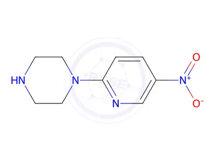 Chemical structure of 1-(5-NITROPYRIDIN-2-YL)-PIPERAZINE HYDROCHLORIDE