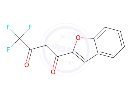 Chemical structure of 1-(1-Benzofuran-2-yl)-4,4,4-trifluorobutane-1,3-dione