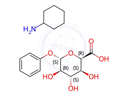 Chemical structure of PHENYL ALPHA-L-IDURONIDE CYCLOHEXYLAMMONIUM SALT
