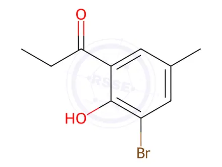Chemical structure of 1-(3-Bromo-2-hydroxy-5-methylphenyl)propan-1-one