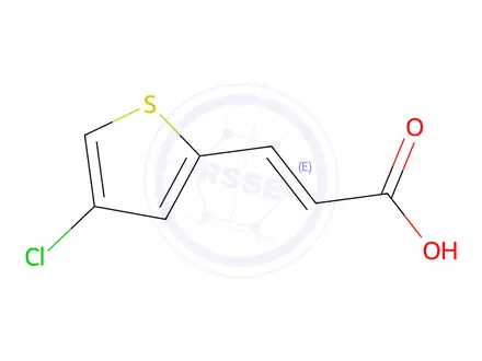Chemical structure of (E)-3-(4-Chlorothiophen-2-yl)acrylic acid