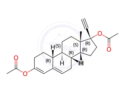 Chemical structure of Etynodiol Diacetate Impurity 57