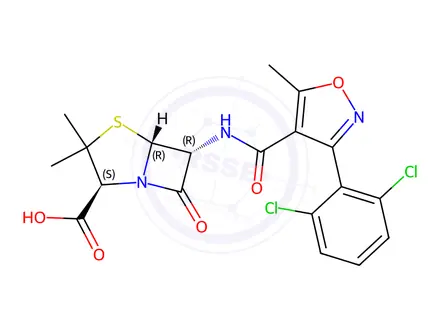 Chemical structure of Dicloxacillin