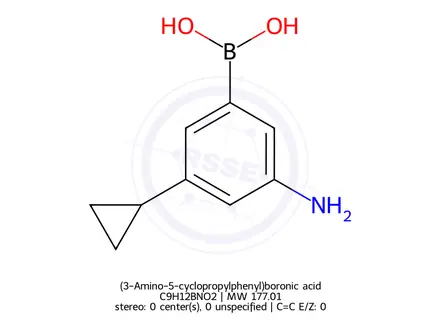 Chemical structure of (3-Amino-5-cyclopropylphenyl)boronic acid