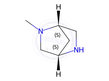 Chemical structure of (1S,4S)-2-Methyl-2,5-diazabicyclo[2.2.1]heptane 2HBr