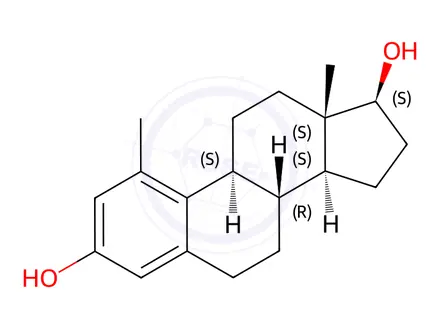 Chemical structure of 1-Methylestradiol