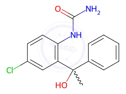 Chemical structure of N-​[4-​Chloro-​2-​(1-​hydroxy-​1-​phenylethyl)​phenyl]​-urea