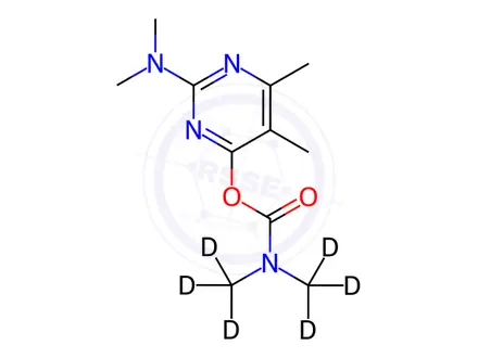 Chemical structure of Pirimicarb-d6 (dimethyl-d6-carbamoyloxy)