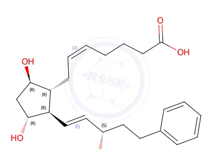 Chemical structure of (Z)-7-((1R,2R,3R,5R)-3,5-dihydroxy-2-((S,E)-3-hydroxy-5-phenylpent-1-en-1-yl)cyclopentyl)hept-5-enoic acid