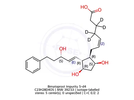Chemical structure of Bimatoprost Impurity 5-d4