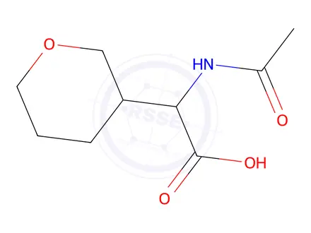 Chemical structure of 2-Acetamido-2-(tetrahydro-2h-pyran-3-yl)acetic acid