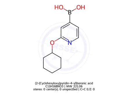 Chemical structure of (2-(Cyclohexyloxy)pyridin-4-yl)boronic acid