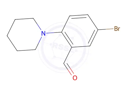 Chemical structure of 5-Bromo-2-(piperidin-1-yl)benzaldehyde