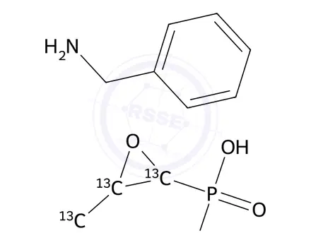 Chemical structure of rac Fosfomycin-13C3 Benzylamine Salt