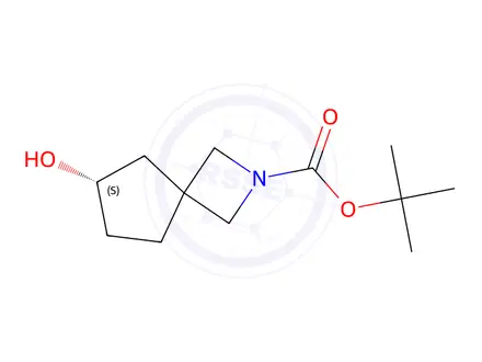 Chemical structure of tert-butyl (6S)-6-hydroxy-2-azaspiro[3.4]octane-2-carboxylate
