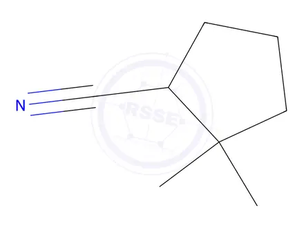 Chemical structure of 2,2-dimethylcyclopentane-1-carbonitrile