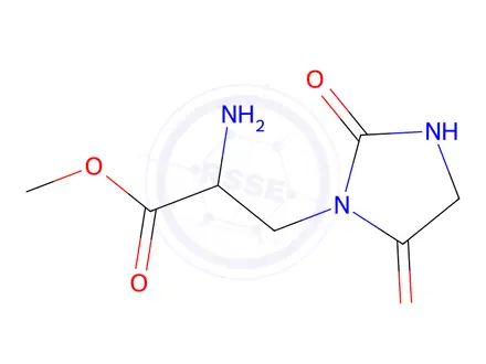 Chemical structure of methyl 2-amino-3-(2,5-dioxoimidazolidin-1-yl)propanoate