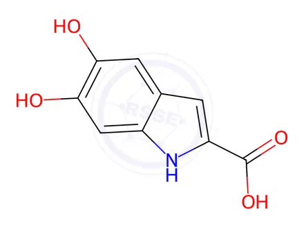 Chemical structure of 5,6-Dihydroxyindole-2-carboxylic Acid