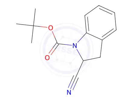 Chemical structure of Tert-Butyl 2-Cyanoindoline-1-Carboxylate