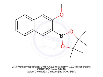 Chemical structure of 2-(3-Methoxynaphthalen-2-yl)-4,4,5,5-tetramethyl-1,3,2-dioxaborolane