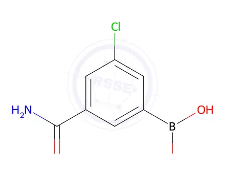 Chemical structure of (3-Carbamoyl-5-chlorophenyl)boronic acid