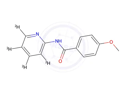 Chemical structure of p-Anisamide, N-2-Pyridyl-d4