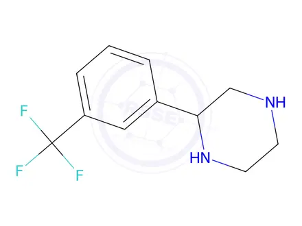Chemical structure of 2-(3-(Trifluoromethyl)phenyl)piperazine