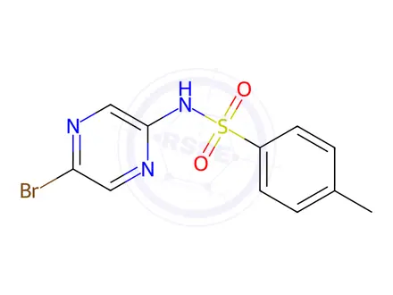 Chemical structure of N-(5-bromopyrazin-2-yl)-4-methylbenzene-1-sulfonamide