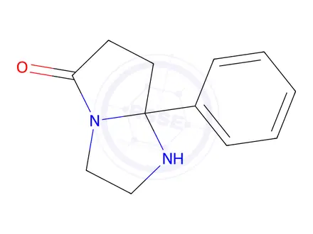 Chemical structure of 7a-Phenyl-hexahydro-1H-pyrrolo[1,2-a]imidazol-5-one