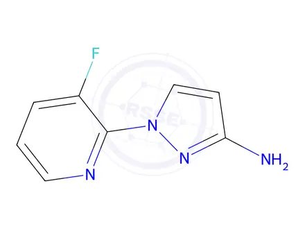 Chemical structure of 1-(3-fluoropyridin-2-yl)-1H-pyrazol-3-amine