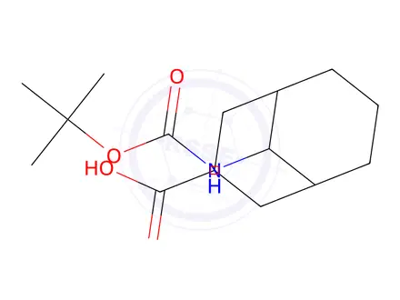 Chemical structure of 9-{[(tert-butoxy)carbonyl]amino}bicyclo[3.3.1]nonane-3-carboxylic acid