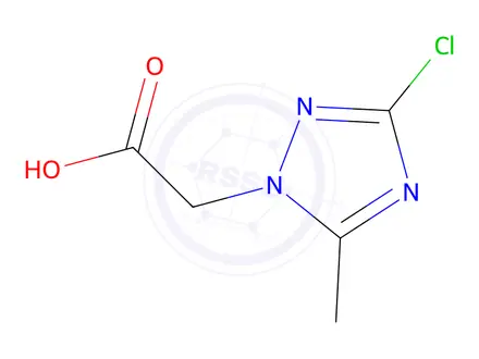Chemical structure of 2-(3-chloro-5-methyl-1H-1,2,4-triazol-1-yl)acetic acid