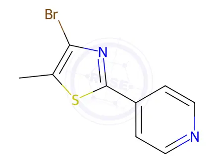 Chemical structure of 4-Bromo-5-methyl-2-(pyridin-4-yl)thiazole