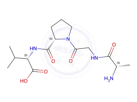 Chemical structure of L-Alanylglycyl-L-prolyl-L-valine