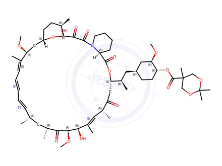 Chemical structure of Temsirolimus Impurity 3 (Temsirolimus Acetonide)