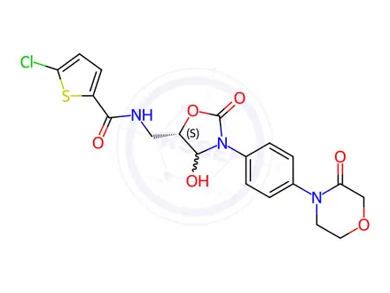 Chemical structure of Rivaroxaban 4-Hydroxy Metabolite