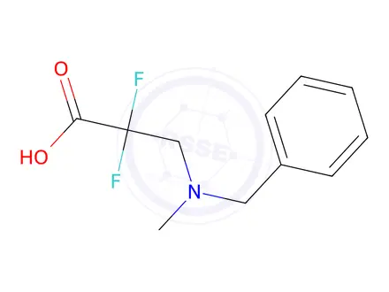 Chemical structure of 3-[Benzyl(Methyl)aMino]-2,2-difluoropropanoic Acid