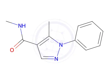 Chemical structure of N,5-dimethyl-1-phenyl-1H-pyrazole-4-carboxamide