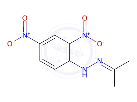 Chemical structure of acetone-DNPH as acetone
