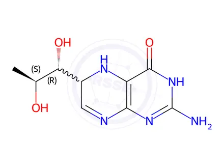 Chemical structure of 5,6-Dihydrobiopterin