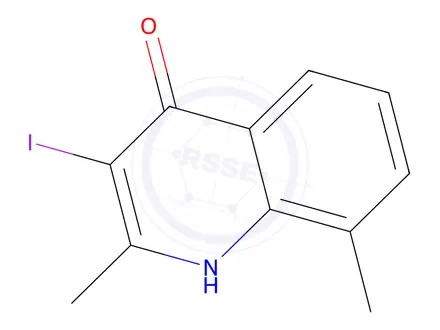 Chemical structure of 3-Iodo-2,8-dimethylquinolin-4(1H)-one