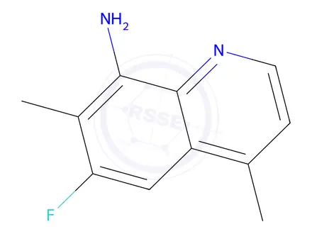 Chemical structure of 6-Fluoro-4,7-dimethylquinolin-8-amine