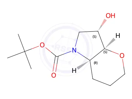 Chemical structure of Racemic-(3S,3aS,7aR)-tert-butyl 3-hydroxyhexahydropyrano[3,2-b]pyrrole-1(2H)-carboxylate
