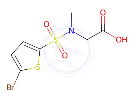 Chemical structure of [[(5-Bromothien-2-yl)sulfonyl](methyl)amino]-acetic acid