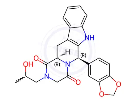 Chemical structure of Nortadalafil-N-(2-hydroxy)propyl