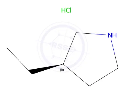 Chemical structure of (3R)-3-Ethylpyrrolidine hydrochloride