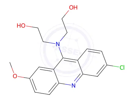 Chemical structure of 2,2'-((6-Chloro-2-methoxyacridin-9-yl)azanediyl)diethanol