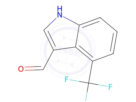 Chemical structure of 4-(Trifluoromethyl)-1H-indole-3-carbaldehyde