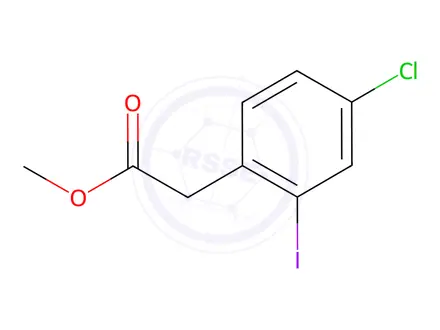 Chemical structure of 4-Chloro-2-iodobenzeneacetic Acid Methyl Ester