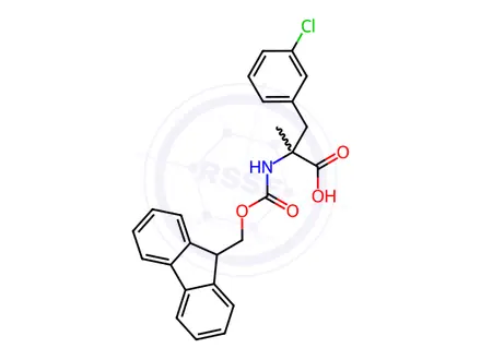 Chemical structure of Phenylalanine, 3-chloro-N-[(9H-fluoren-9-ylmethoxy)carbonyl]-α-methyl-